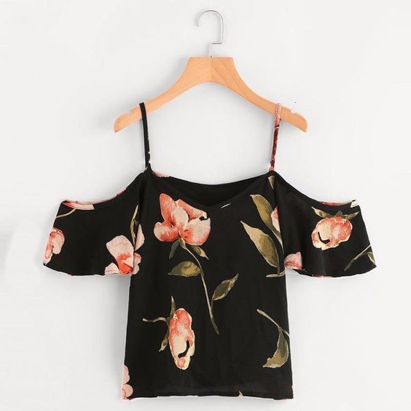 

summer blusa feminina women blouses cold slash neck shoulder floral print short blouse crop blusas mujer de moda new, White
