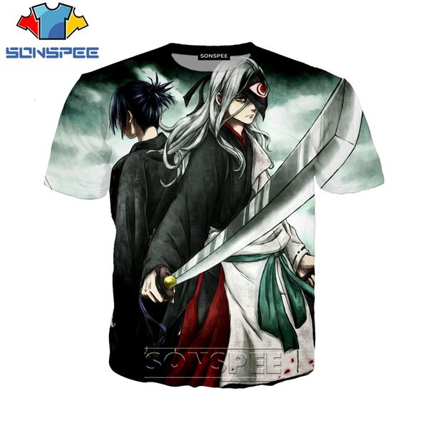 

anime noragami printed 3d print shirts oversized humor horror men clothing