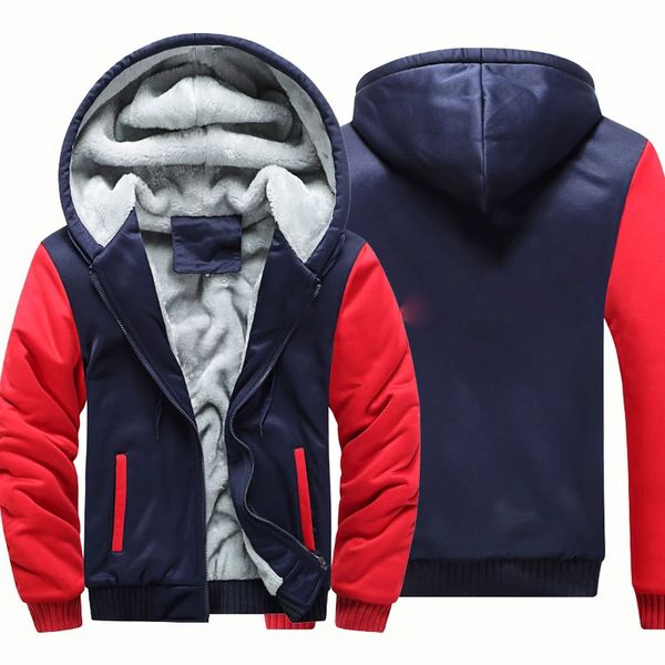 

casual fleece warm hoodies men winter outwear thicken jacket men slim fit zipper hooded hoody men streetwear m-5xl, Black