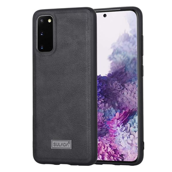 

for samsung galaxy s20 sulada shockproof tpu handmade leather protective case