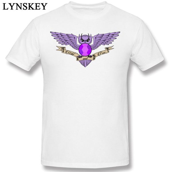 

sport men t-shirt 2017 autumn o-neck 100% cotton fabric tees cool cartoon owl amethyst tattoo printed on short sleeve tee shirts