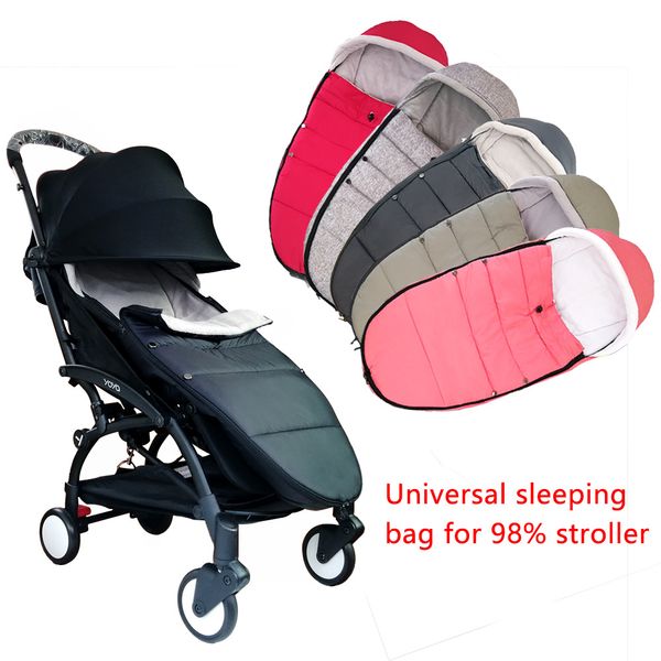 

universal baby stroller accessories sleep bag sock bilateral zipper windproof warm sleepsack pushchair footmuff for babyzen yoyo 201021