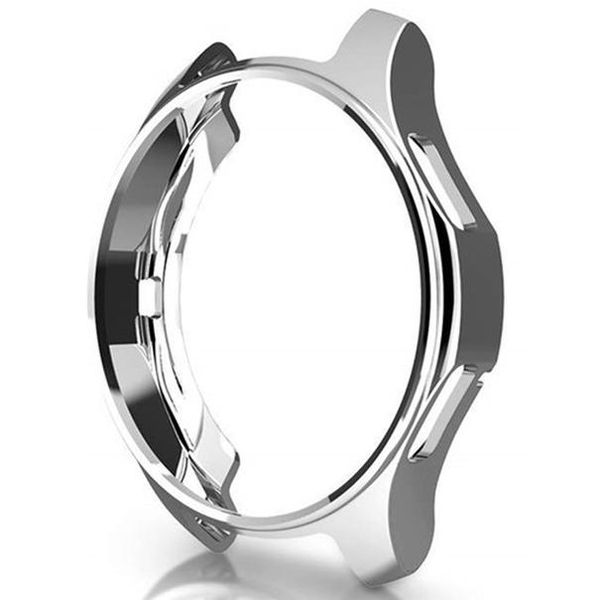 

чехол для samsung galaxy watch 46 мм / 42 мм ремешок tpu покрытый экран защитная крышка бампера s 3 42/46 мм передача s3 пограничная полоса, Black;brown