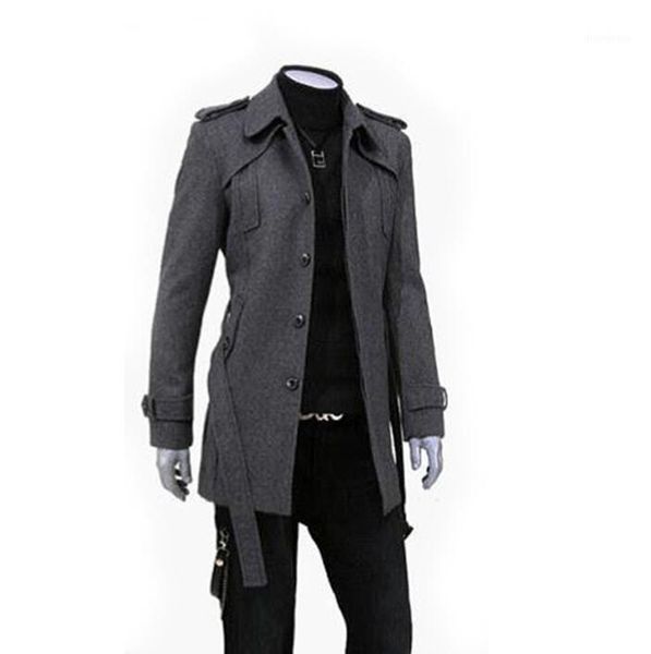 

winter casual woolen coat men trench coats autumn long sleeves overcoat mens cashmere coat casaco masculino inverno england1, Black