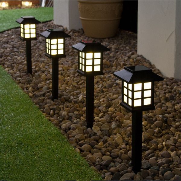 Outdoor Sensor Solarlicht Wasserdichte LED Solar Gartenlicht Rasenlampe Landschaft Nachtlampe Pathway Patio Einfahrt yar