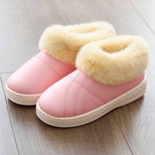 

large size plus velvet home slipper for woman winter warm home outdoor dual-use cotton slipper woman shoes drop x1020, Black