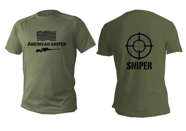 

2020 fashion men's short sleeve green olive usa sniper army military american hoodie designers t shirts sweatshirt