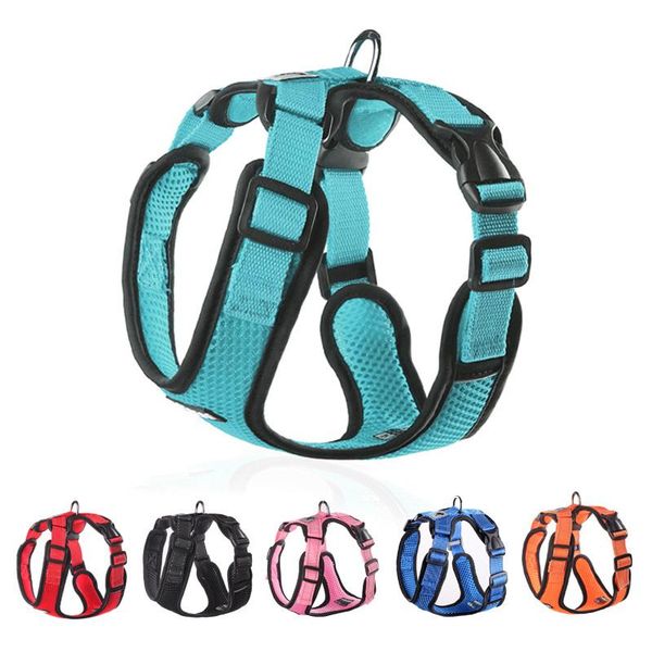 

dog harness vest no pull easy control reflective dog harness for small medium dogs soft breathable mesh adjustable pet