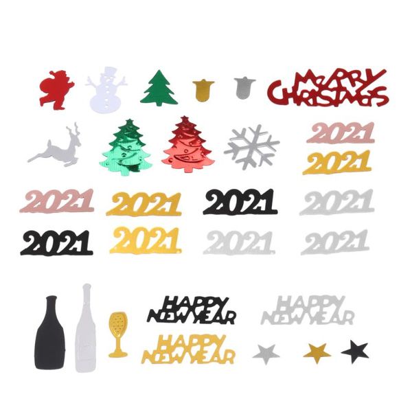 

3 packs 2021 xmas sequins decorative sequins for ktv mall xmas