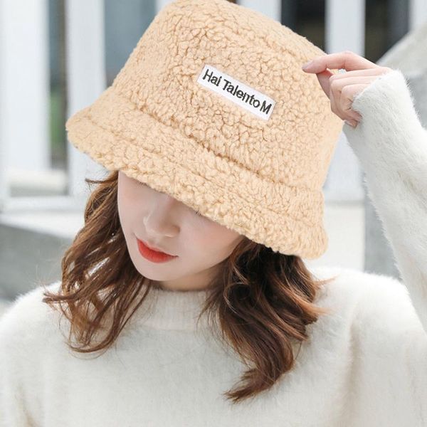 

wide brim hats fashion winter solid color bucket warm cotton women men korean panama travel fisherman hat streetwear, Blue;gray