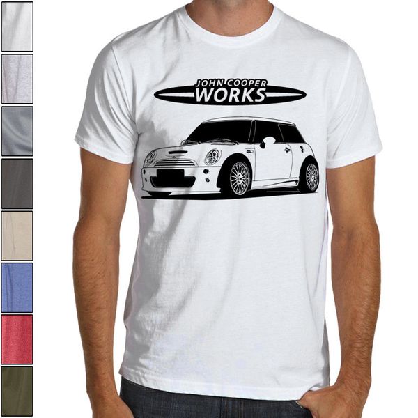 

sport mini cooper r53 s jcw silhouette racer soft cotton t shirt multi colors men t shirt short sleeve round neck t shirt fashion