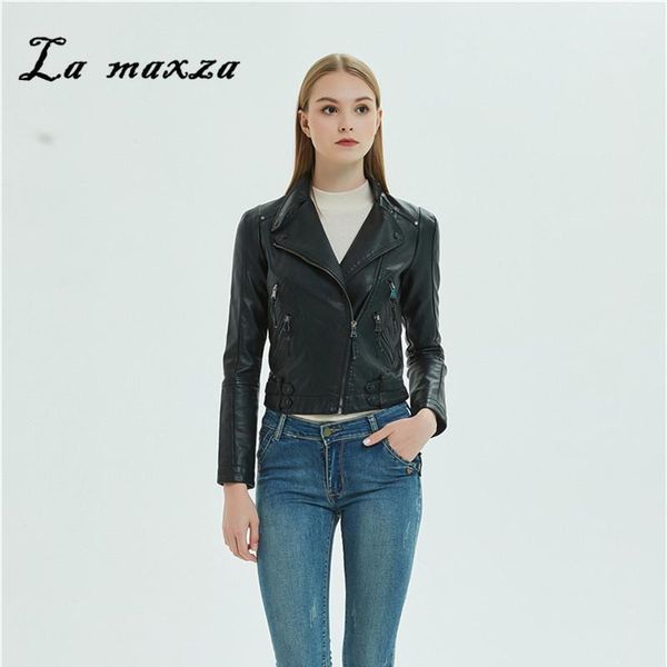 

women's jackets 2021 women autumn pu warm leather jacket and coat moto bomber crop parkas vintage female jacket1, Black;brown