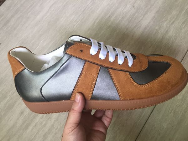 

2021 мода горячая распродажа низкая нарезанные шипы квартиры обувь для мужчин настоящие кожаные кроссовки повседневные туфли с коробкой пыли, Black