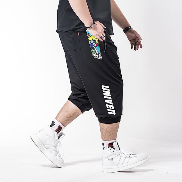 

k70925 short multicolor zipper capris summer loose men's fattening plus size casual pants shortsshorts and shorts men's casual pan, Blue