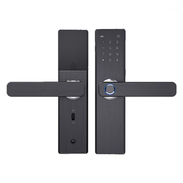 

fingerprint access control 4 in 1 unlock digtal intelligent smart door lock aluminum alloy anti-theft security password ic card1