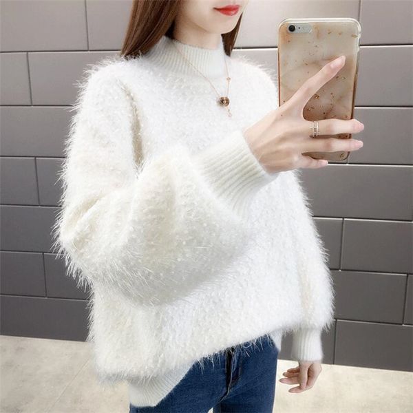 

t1zbz 2020 корейский свободный трикотаж пальто чисто томный стиль цвета knitwearcoat универсальный трикотаж wom и осень новый весенний яркий, White;black