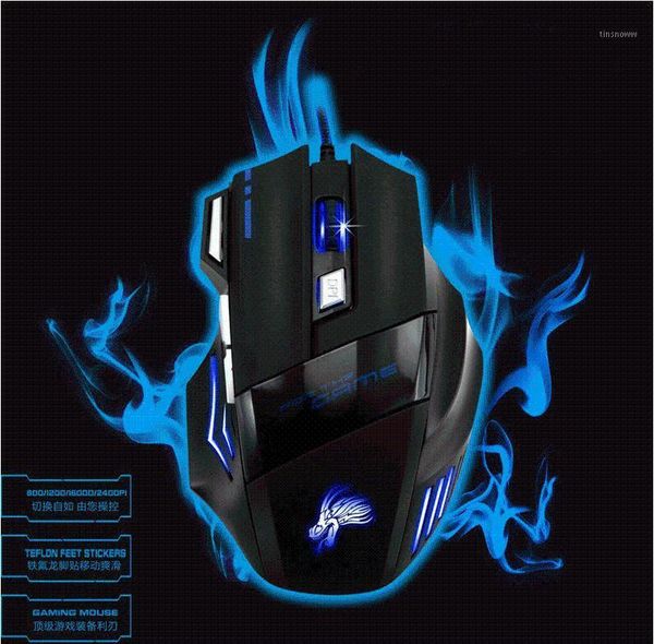 

mice four-speed adjustable dpi (1000 to 5500) wired mouse, ergonomic gaming mouse usb rainbow led light, used for office and games1