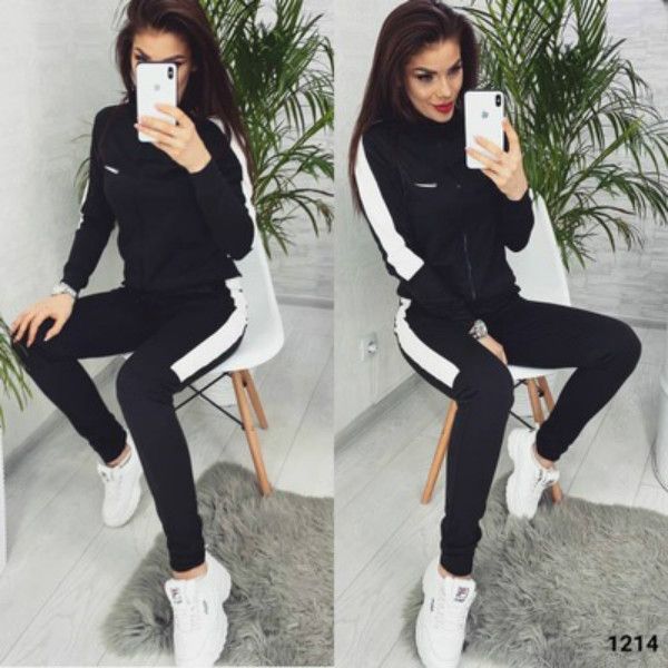 

womens hook tracksuits womens long sleeve two-piece suit women's printed sweatsuits 2020fw casual red black color cardigans + pants, Gray
