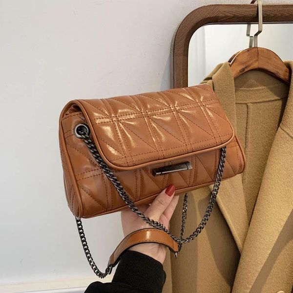 

cross body luxury leather rhombus handbags shoulder bags for women 2021 designer vintage ladies chain crossbody bag soft flap messenger