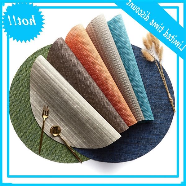 

european style round pvc mat for l restaurant