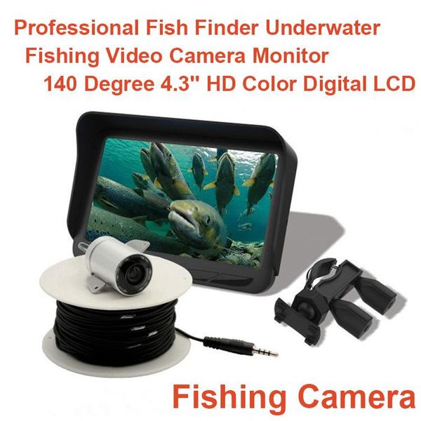 

fish finder 20m hd 1000tvl underwater ice fishing camera video 4.3" lcd ir led 140 degrees angle