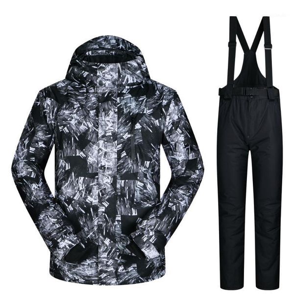 

skiing jackets mens camouflage ski suit waterproof breathable snowboard jacket winter snow pants suits male and snowboarding sets1