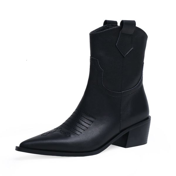 

western cowboy 2021 women fashionable boots pointed to women's wholesale heels cuban shoes 1 1q4e, Black