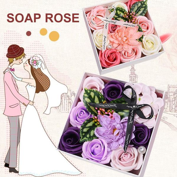 

decorative flowers & wreaths soledi gift boxed beautiful immortal flower wedding celebration eternity rose romantic soap home decoration1