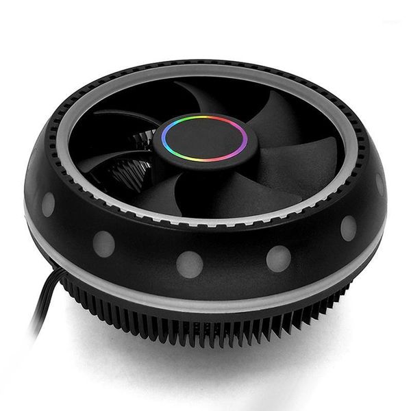 

universal computer led cooling fan rgb cpu quiet 3pin cooler radiator for intelamd lga 775/1150 cpu cooling fan mixed color1