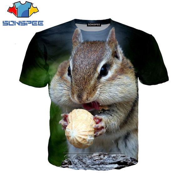 

squirrel new cute chipmunk 3d print shirts funny comics harajuku men clothing