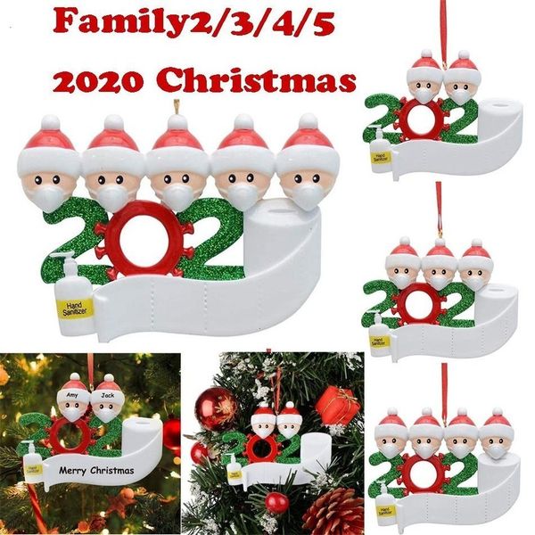 

gift dhl 2020 product quarantine christmas decoration personalized family of 4 ornament pandemi