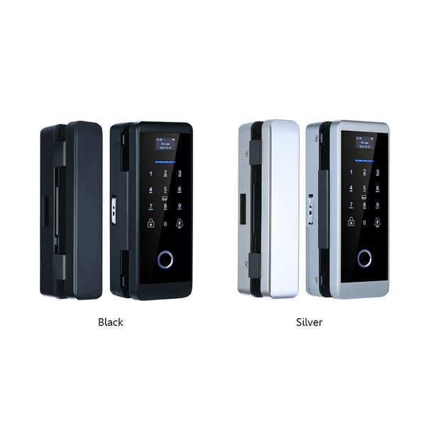 

smart fingerprint glass door lock 5 ways to unlock intelligent doorbell attendance device anti decode touch screen home