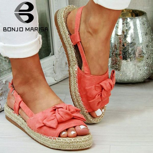 

bonjomarisa retro female summer butterfly knot back strap sandals women 2020 fashion shoes woman1, Black