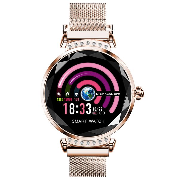 

diamond watch color heart modeling dynamic ui period reminder monitoring fashion rate lady's with screen smart physiological rctfo, Slivery;brown