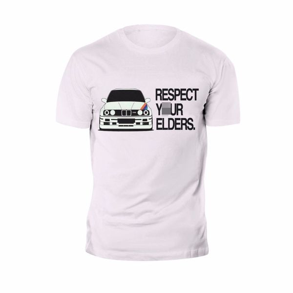 

sport new fashion men tee o neck cotton t-shirt new retro m3 e30 respect your elders m power awesome t shirt