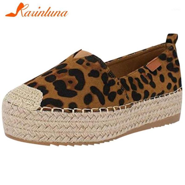 

karin brand new female 2020 comfortable cloth fishman pumps spring chunky heels pumps women platform leopard shoes woman1, Black