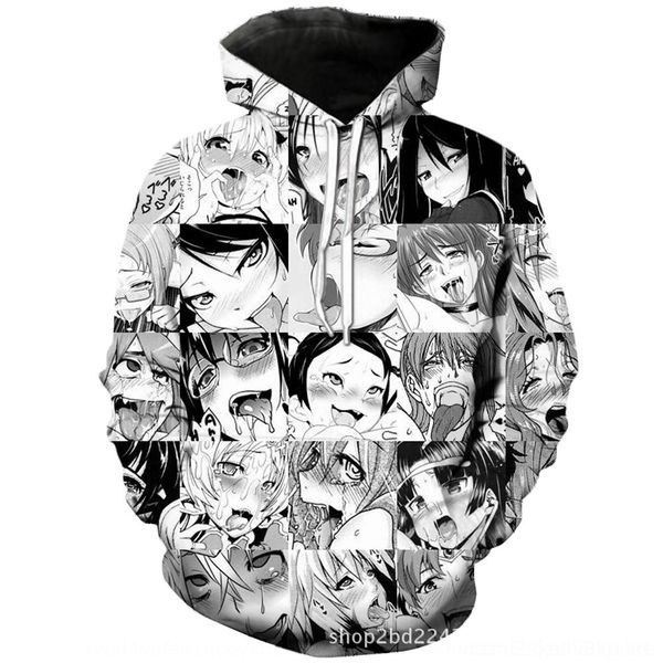 

3jipn girlsnew 3d printed hooded girls3d new sweater hooded printed sweater28dop, Black