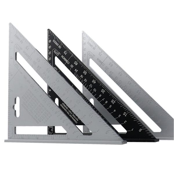 

7'' triangle angle protractor aluminum alloy speed square measuring ruler miter for framing building carpenter measuri wmtatp
