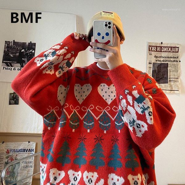 

women's sweaters 2021 fashionable christmas sweater men clothing winter crew neck pullover korean couple clothes kpop hip hop coat1, White;black