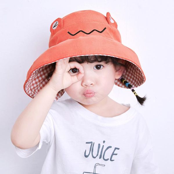 

cokk baby kids летняя шапка пустые лучшие солнца шляпы для девочек детские фруктовые лягушка защание защание солнцезащитный крышка сплошной, Blue;gray