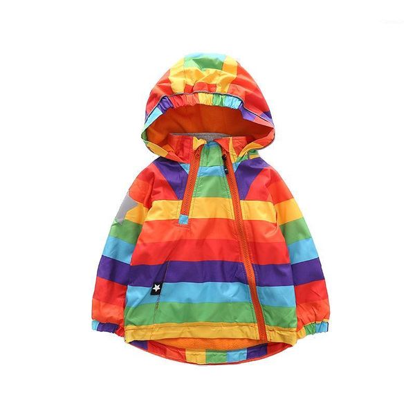 

jackets tiktok fashion rainbow parka european children clothing autumn- winter boys girls windbreaker 2-4-6-8-10-12 year kids coats1, Blue;gray