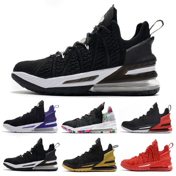 

black gold white 18 mens basketball shoes bred university red james gang 18s trainers outdoor men sports sneakers 40-46