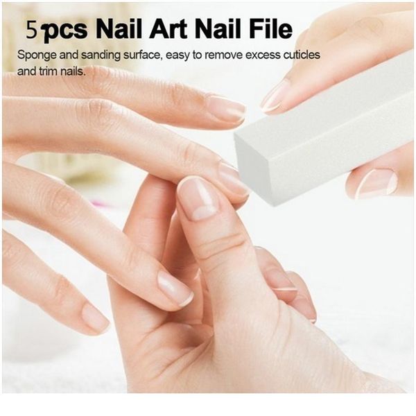 

5pcs nail file set sanding buffer block pedicure buffing polish beauty tools grind nail f qylpoe