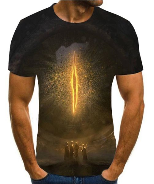 

3d new popular animation landscape creative art design colorful 3d print shirts graphic plus size graphic men clothing