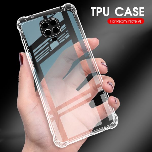 

silicone tpu case for xiaomi redmi note 9 pro shockproof cover for redmi note 8 8t 8 pro 9s 9 pro max 8a transparent phone capa