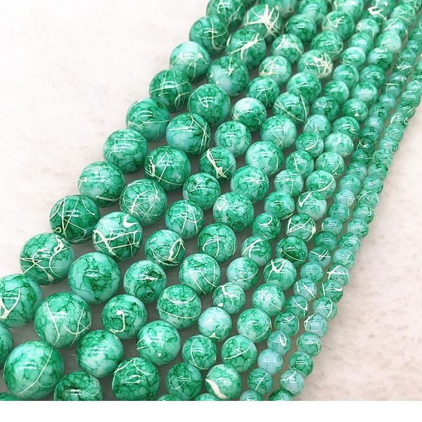 

wholesale 4/6/8/10mm double colored glass beads loose spacer beads painted charm for jewellery making diy bracelet&neck jlloqa