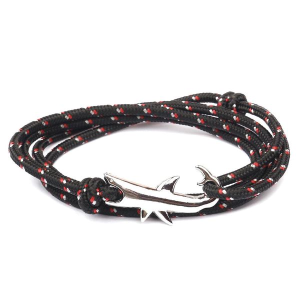 

мода silver shark heads браслет мужчины ювелирные изделия viking браслеты для женщин pulseira masculina bileklik многослойный браслет верево, Golden;silver