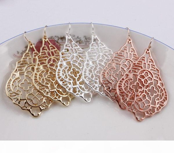 

christmas gifts cut out arrowhead drop earrings for girls and ladies hollow out teardrop cactus statement boutique jewelry, Silver