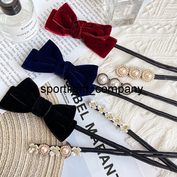 

retro red velvet bow-knot head hair tools headwear pan head lazy tool elegant barrette bow temperament hair bow hair accessories, Slivery;white