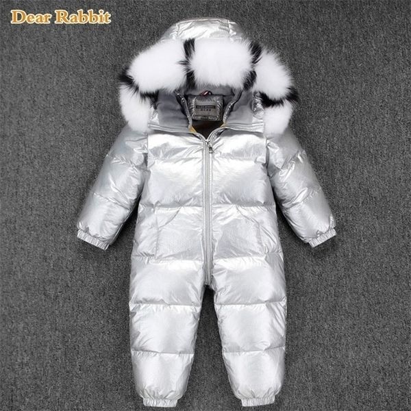 -30 Russische Winter Schneeanzug 2020 Junge Baby Jacke 90% Ente Unten Outdoor Säuglingskleidung Mädchen Klettern Für Jungen Kinder Overall 2 ~ 5y LJ201017